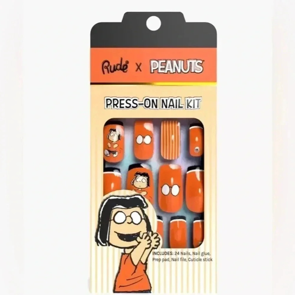 Peanuts Press-On Nail Kit by  Rude Cosmetics NEW - Marcie